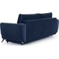Canapé 3/4 places convertible - bleu foncé - en tissu velours de qualité luxe, MEGANE Canapé 3/4 places convertible - bleu foncé - en tissu velours de qualité luxe, MEGANE