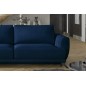 Canapé 3/4 places convertible - bleu foncé - en tissu velours de qualité luxe, MEGANE Canapé 3/4 places convertible - bleu foncé - en tissu velours de qualité luxe, MEGANE