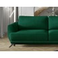 Canapé 3/4 places convertible - vert - en tissu velours de qualité luxe, MEGANE Canapé 3/4 places convertible - vert - en tissu velours de qualité luxe, MEGANE