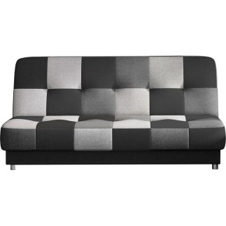 Canapé 3 places convertible - multicolore - gris et noir en tissu de belle qualité, CAYENNE