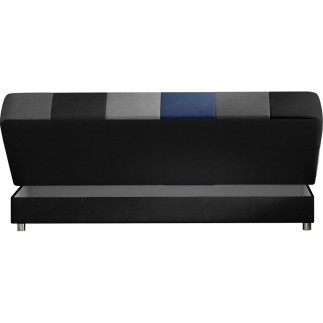 Canapé 3 places convertible - noir/gris/bleu/multicolore - en tissu de belle qualité, CAYENNE