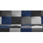 Canapé 3 places convertible - noir/gris/bleu/multicolore - en tissu de belle qualité, CAYENNE