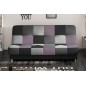 Canapé 3 places convertible - multicolore et mauve - en tissu de belle qualité, CAYENNE, Multicolore gris et noir et mauve Canapé 3 places convertible - multicolore et mauve - en tissu de belle qualité, CAYENNE, Multicolore gris et noir et mauve