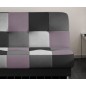 Canapé 3 places convertible - multicolore et mauve - en tissu de belle qualité, CAYENNE, Multicolore gris et noir et mauve Canapé 3 places convertible - multicolore et mauve - en tissu de belle qualité, CAYENNE, Multicolore gris et noir et mauve
