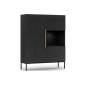 Buffet haut de la collection Lancaster, 120x150x40 cm, noir mat Buffet haut de la collection Lancaster, 120x150x40 cm, noir mat