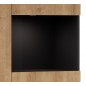 Buffet haut de la collection Lancaster, 120x150x40 cm, noir mat et chêne aristan, Bois et noir Buffet haut de la collection Lancaster, 120x150x40 cm, noir mat et chêne aristan, Bois et noir