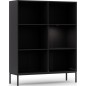 Buffet haut de la collection Lancaster, 120x150x40 cm, noir mat et chêne aristan, Bois et noir Buffet haut de la collection Lancaster, 120x150x40 cm, noir mat et chêne aristan, Bois et noir