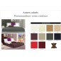 Lit design en cuir italien de luxe LUNA, couleur personnalisée, 140x190 Lit design en cuir italien de luxe LUNA, couleur personnalisée, 140x190