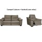 Ensemble composé d'un canapé 2 palces et d'un Fauteuil 1 place en 100% tout cuir épais italien vachette HAMBOURG, couleur taupe Ensemble composé d'un canapé 2 palces et d'un Fauteuil 1 place en 100% tout cuir épais italien vachette HAMBOURG, couleur taupe