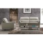 Ensemble canapé 3 places + fauteuil 1 place en cuir italien buffle RIVOLI, gris clair Ensemble canapé 3 places + fauteuil 1 place en cuir italien buffle RIVOLI, gris clair