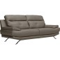 Canapé 3 places en 100% tout cuir épais italien vachette DEREK, couleur taupe Canapé 3 places en 100% tout cuir épais italien vachette DEREK, couleur taupe