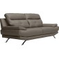 Canapé 3 places en 100% tout cuir épais italien vachette DEREK, couleur taupe Canapé 3 places en 100% tout cuir épais italien vachette DEREK, couleur taupe