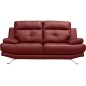 Canapé 2 places en 100% tout cuir épais italien vachette DEREK, couleur bordeaux Canapé 2 places en 100% tout cuir épais italien vachette DEREK, couleur bordeaux