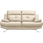 Canapé 2 places en 100% tout cuir épais italien vachette DEREK, couleur beige Canapé 2 places en 100% tout cuir épais italien vachette DEREK, couleur beige