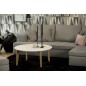 Table basse design nordique, ronde, IPSO, blanche Table basse design nordique, ronde, IPSO, blanche
