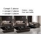 Ensemble de deux canapés 3 places et un canapé 2 places en cuir italien buffle luxy, couleur moka, total commande 4457 € Ensemble de deux canapés 3 places et un canapé 2 places en cuir italien buffle luxy, couleur moka, total commande 4457 €