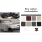 Canapé d'angle double relax électrique en cuir de buffle italien de luxe 7/8 places BESTRELAX, blanc cassé, angle droit, avec 1 Canapé d'angle double relax électrique en cuir de buffle italien de luxe 7/8 places BESTRELAX, blanc cassé, angle droit, avec 1