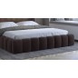 Lit 180x200 rembourré en velours luxe avec coffre et LED, chocolat, LANA Lit 180x200 rembourré en velours luxe avec coffre et LED, chocolat, LANA
