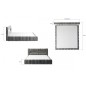 Lit 140x200 rembourré en velours luxe avec coffre et éclairage LED, vert, LANA Lit 140x200 rembourré en velours luxe avec coffre et éclairage LED, vert, LANA