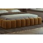Lit 180x200 rembourré en velours luxe avec coffre et éclairage LED, bronze, LANA Lit 180x200 rembourré en velours luxe avec coffre et éclairage LED, bronze, LANA