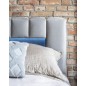 Lit 140x200 rembourré en velours luxe avec coffre et éclairage LED, gris, LANA Lit 140x200 rembourré en velours luxe avec coffre et éclairage LED, gris, LANA