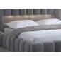 Lit 180x200 rembourré en velours luxe avec coffre et éclairage LED, gris foncé, LANA Lit 180x200 rembourré en velours luxe avec coffre et éclairage LED, gris foncé, LANA