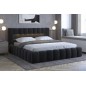 Lit 160x200 rembourré en velours luxe avec coffre et éclairage LED, anthracite, LANA Lit 160x200 rembourré en velours luxe avec coffre et éclairage LED, anthracite, LANA