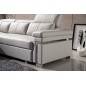 Canapé d'angle convertible en cuir buffle italien 5 places, ALLURE, blanc, angle gauche Canapé d'angle convertible en cuir buffle italien 5 places, ALLURE, blanc, angle gauche