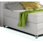 Ensemble boxspring complet tête de lit + sommiers + matelas + surmatelas BASSANO - en simili cuir blanc cassé - 140x200 cm Ensemble boxspring complet tête de lit + sommiers + matelas + surmatelas BASSANO - en simili cuir blanc cassé - 140x200 cm
