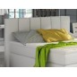 Ensemble boxspring complet tête de lit + sommiers + matelas + surmatelas BASSANO - en simili cuir blanc cassé - 140x200 cm Ensemble boxspring complet tête de lit + sommiers + matelas + surmatelas BASSANO - en simili cuir blanc cassé - 140x200 cm