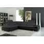 Canapé d'angle en cuir italien 6/7 places IZEN, noir, version LUXE, angle gauche Canapé d'angle en cuir italien 6/7 places IZEN, noir, version LUXE, angle gauche