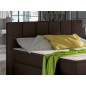 Ensemble boxspring complet tête de lit + sommiers + matelas + surmatelas BASSANO - en simili cuir chocolat - 140x200 cm Ensemble boxspring complet tête de lit + sommiers + matelas + surmatelas BASSANO - en simili cuir chocolat - 140x200 cm