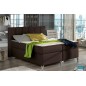 Ensemble boxspring complet tête de lit + sommiers + matelas + surmatelas BASSANO - en simili cuir chocolat - 140x200 cm Ensemble boxspring complet tête de lit + sommiers + matelas + surmatelas BASSANO - en simili cuir chocolat - 140x200 cm