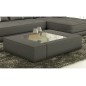 Table basse en cuir italien ZANA, gris foncé Table basse en cuir italien ZANA, gris foncé