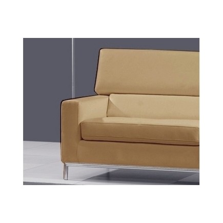 Fauteuil 1 place en cuir italien XENIA, beige