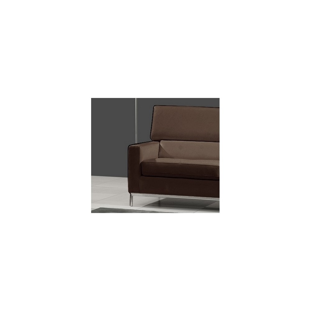 Fauteuil 1 place en cuir italien XENIA, chocolat Fauteuil 1 place en cuir italien XENIA, chocolat