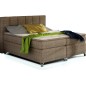 Ensemble boxspring complet tête de lit + sommiers + matelas + surmatelas BASSANO - en tissu marron chiné - 140x200 cm Ensemble boxspring complet tête de lit + sommiers + matelas + surmatelas BASSANO - en tissu marron chiné - 140x200 cm