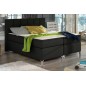 Ensemble boxspring complet tête de lit + sommiers + matelas + surmatelas BASSANO - en tissu noir - 140x200 cm Ensemble boxspring complet tête de lit + sommiers + matelas + surmatelas BASSANO - en tissu noir - 140x200 cm