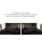 Canapé d'angle en cuir italien 4/5 places BAGGI, blanc, Noir, angle gauche Canapé d'angle en cuir italien 4/5 places BAGGI, blanc, Noir, angle gauche