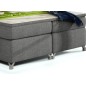 Ensemble boxspring complet tête de lit + sommiers + matelas + surmatelas BASSANO - en tissu gris foncé - 160x200 cm Ensemble boxspring complet tête de lit + sommiers + matelas + surmatelas BASSANO - en tissu gris foncé - 160x200 cm