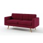 Canapé 3 places en tissu de qualité YVON, fuschia Canapé 3 places en tissu de qualité YVON, fuschia