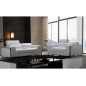 Ensemble Canapé 3 places et 2 places en cuir italien buffle LUXY, blanc Ensemble Canapé 3 places et 2 places en cuir italien buffle LUXY, blanc