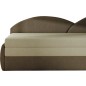 Banquette lit gigogne en tissu de qualité beige et chocolat, angle droit - AGATA, 3 places Banquette lit gigogne en tissu de qualité beige et chocolat, angle droit - AGATA, 3 places