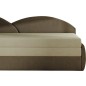Banquette lit gigogne en tissu de qualité beige et chocolat - angle gauche - AGATA, 3 places Banquette lit gigogne en tissu de qualité beige et chocolat - angle gauche - AGATA, 3 places
