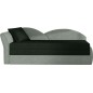 Banquette lit gigogne en tissu de qualité bicolore noir et gris-vert, angle gauche - AGATA, 3 places Banquette lit gigogne en tissu de qualité bicolore noir et gris-vert, angle gauche - AGATA, 3 places