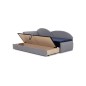 Banquette lit gigogne en tissu de qualité rose et gris, angle gauche - AGATA, 3 places Banquette lit gigogne en tissu de qualité rose et gris, angle gauche - AGATA, 3 places