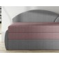 Banquette lit gigogne en tissu de qualité rose et gris, angle droit - AGATA, 3 places Banquette lit gigogne en tissu de qualité rose et gris, angle droit - AGATA, 3 places