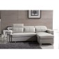 Solde de commande: Canapé d'angle convertible cuir buffle italien 5 places, ALLURE - Blanc Angle droit Solde de commande: Canapé d'angle convertible cuir buffle italien 5 places, ALLURE - Blanc Angle droit