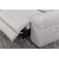 Canapé d'angle double relax en cuir de buffle italien de luxe 5 places BiRELAX, gris foncé, angle gauche Canapé d'angle double relax en cuir de buffle italien de luxe 5 places BiRELAX, gris foncé, angle gauche
