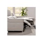 Canapé d'angle double relax en cuir de buffle italien de luxe 5 places BiRELAX, gris foncé, angle droit
